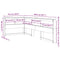 vidaXL Bookcase Headboard L-Shaped White 75 cm Solid Wood Pine
