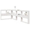vidaXL Bookcase Headboard L-Shaped White 75 cm Solid Wood Pine