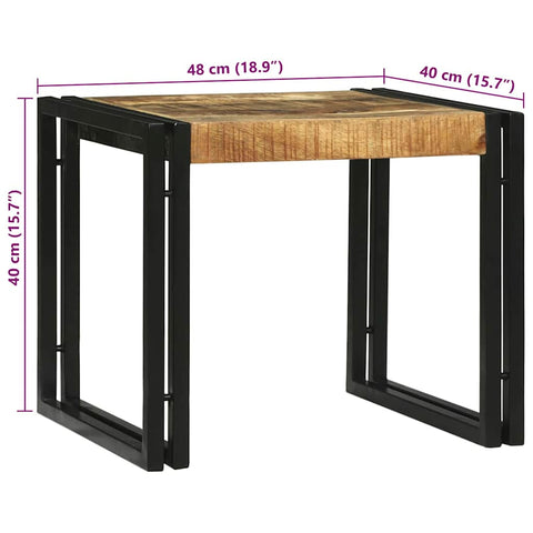 vidaXL Coffee Table 2 pcs Brown 48 x 40 x 40 cm Solid mango wood
