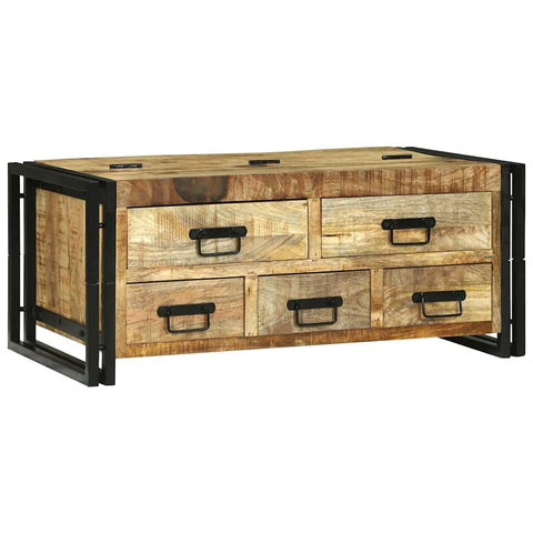 vidaXL Coffee Table Brown 90 x 50 x 38 cm Solid rough mango wood