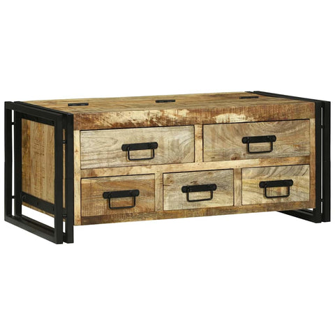 vidaXL Coffee Table Brown 90 x 50 x 38 cm Solid rough mango wood