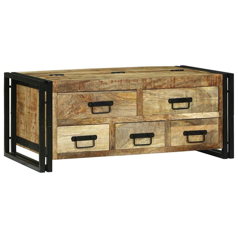 vidaXL Coffee Table Brown 90 x 50 x 38 cm Solid rough mango wood