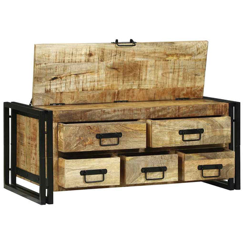 vidaXL Coffee Table Brown 90 x 50 x 38 cm Solid rough mango wood
