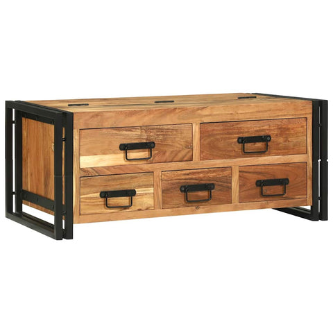 vidaXL Coffee Table Brown 90 x 50 x 38 cm Solid acacia wood