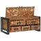 vidaXL Coffee Table Brown 90 x 50 x 38 cm Solid reclaimed wood