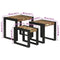 vidaXL Nesting Tables Brown and black Solid Reclaim wood
