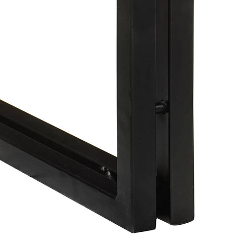 vidaXL End Tables Brown and black Solid Acacia wood