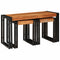 vidaXL End Tables Brown and black Solid Acacia wood