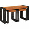 vidaXL End Tables Brown and black Solid Acacia wood