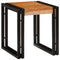 vidaXL End Tables Brown and black Solid Acacia wood
