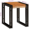 vidaXL End Tables Brown and black Solid Acacia wood