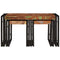 vidaXL Nesting Table 3 pcs Brown and black Solid reclaimed wood