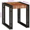 vidaXL Nesting Table 3 pcs Brown and black Solid reclaimed wood
