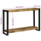 vidaXL Console Table Brown 120 x 33 x 75 cm Solid rough mango wood