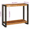 vidaXL Console Table Brown 90 x 33 x 75 cm Solid rough mango wood