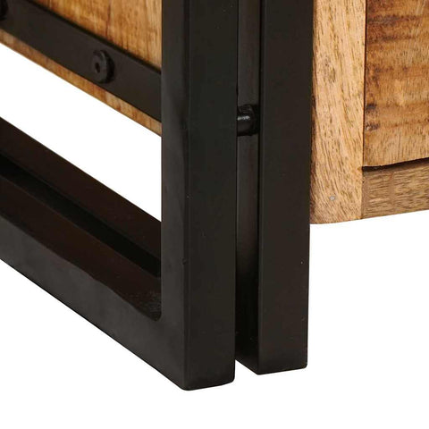 vidaXL TV Cabinet Brown 120 x 30 x 50 cm Solid rough mango wood