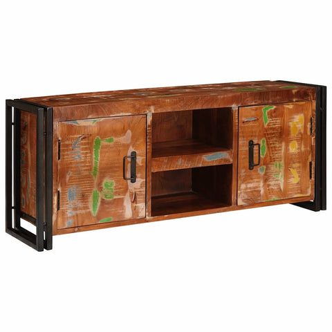 vidaXL TV Cabinet Multicolour 120 x 30 x 50 cm Solid reclaimed wood