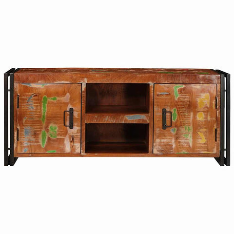 vidaXL TV Cabinet Multicolour 120 x 30 x 50 cm Solid reclaimed wood