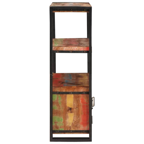 vidaXL Bookshelf with Doors Brown Solid Reclaimed Wood and Metal