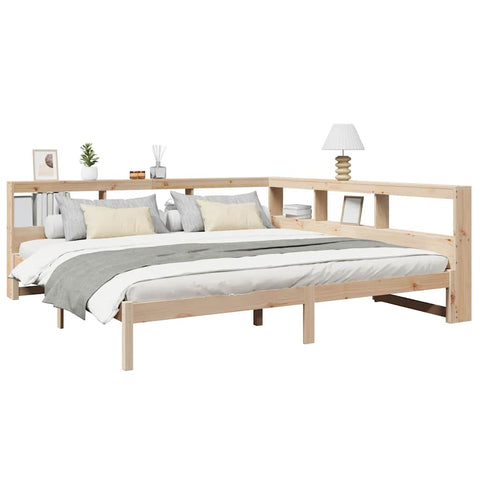 vidaXL Bookcase Bed without Mattress 200x200 cm Solid Wood Pine