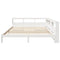 vidaXL Bookcase Bed without Mattress White 200x200 cm Solid Wood Pine