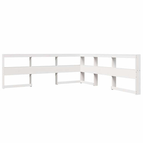 vidaXL Bookcase Bed without Mattress White 200x200 cm Solid Wood Pine