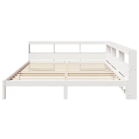 vidaXL Bookcase Bed without Mattress White 180x200 cm Solid Wood Pine