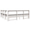 vidaXL Bookcase Bed without Mattress White 180x200 cm Solid Wood Pine