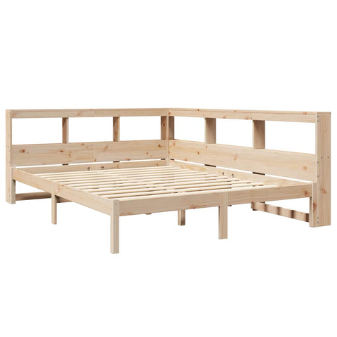 vidaXL Bookcase Bed without Mattress 160x200 cm Solid Wood Pine