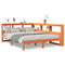 vidaXL Bookcase Bed without Mattress Wax Brown 160x200 cm Solid Wood Pine