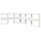 vidaXL Bookcase Bed without Mattress White 150x200 cm Solid Wood Pine