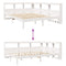 vidaXL Bookcase Bed without Mattress White 150x200 cm Solid Wood Pine