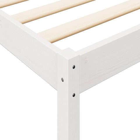vidaXL Bookcase Bed without Mattress White 150x200 cm Solid Wood Pine