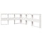 vidaXL Bookcase Bed without Mattress White 120x200 cm Solid Wood Pine