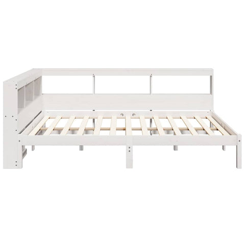 vidaXL Bookcase Bed without Mattress White 120x200 cm Solid Wood Pine