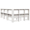 vidaXL Bookcase Bed without Mattress White 120x200 cm Solid Wood Pine