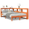 vidaXL Bookcase Bed without Mattress Wax Brown 120x200 cm Solid Wood Pine