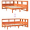 vidaXL Bookcase Bed without Mattress Wax Brown 120x200 cm Solid Wood Pine