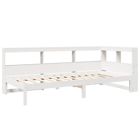 vidaXL Bookcase Bed without Mattress White 100x200 cm Solid Wood Pine