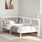 vidaXL Bookcase Bed without Mattress White 100x200 cm Solid Wood Pine