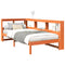 vidaXL Bookcase Bed without Mattress Wax Brown 100x200 cm Solid Wood Pine