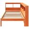 vidaXL Bookcase Bed without Mattress Wax Brown 100x200 cm Solid Wood Pine