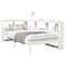 vidaXL Bookcase Bed without Mattress White 90x200 cm Solid Wood Pine
