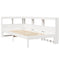 vidaXL Bookcase Bed without Mattress White 90x200 cm Solid Wood Pine