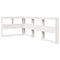 vidaXL Bookcase Bed without Mattress White 90x200 cm Solid Wood Pine