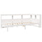 vidaXL Bookcase Bed without Mattress White 90x200 cm Solid Wood Pine