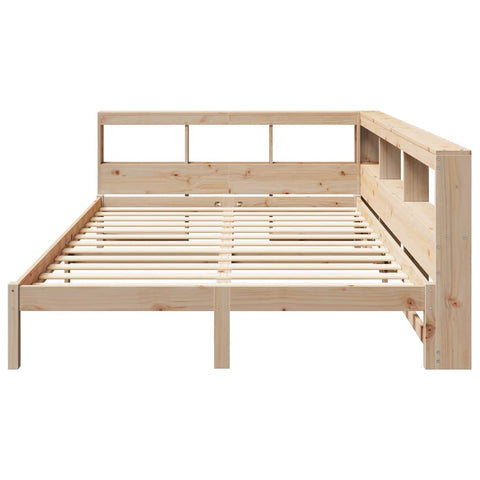 vidaXL Bookcase Bed without Mattress 140x190 cm Solid Wood Pine