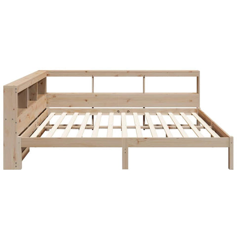 vidaXL Bookcase Bed without Mattress 140x190 cm Solid Wood Pine