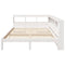 vidaXL Bookcase Bed without Mattress White 140x190 cm Solid Wood Pine