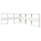 vidaXL Bookcase Bed without Mattress White 140x190 cm Solid Wood Pine